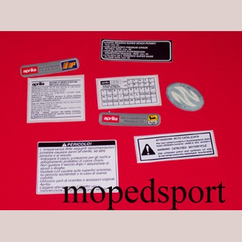 APRILIA Transferset WWW 2000 techniek 8267190 FRAME DELEN Stickerset