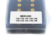 Mikuni sproeier set 130 - 148 niet voor originele Mikuni carburateur. past op 10 en 16mm reproductie carburateur Mikuni.
