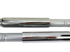 IMCA schokbrekerset 290mm grijs chroom voor Puch Maxi en Tomos