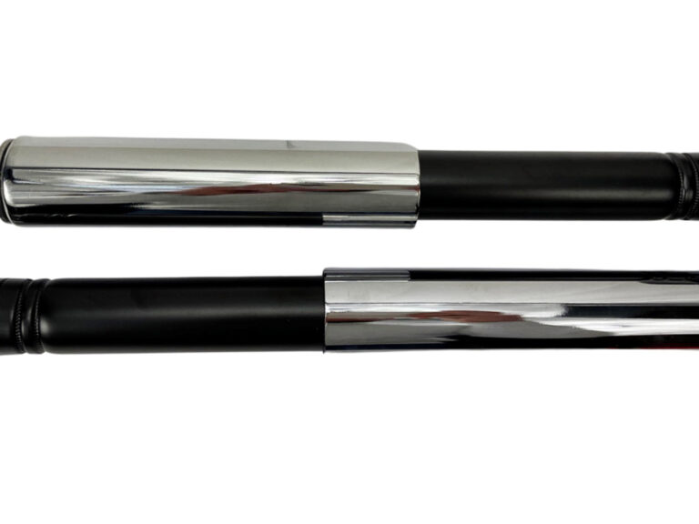 IMCA schokbrekerset 260mm zwart chroom dichte veer Puch Maxi
