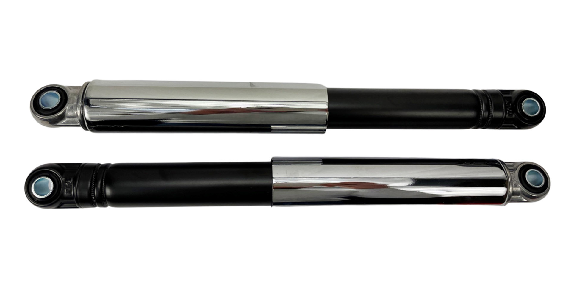IMCA schokbrekerset 370mm zwart chroom gesloten veer Puch Maxi