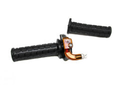 Universeel Lusito scooter Puch Maxi tomo speedhandel/gashandel / hendel set M84 zwart/oranje Lusito