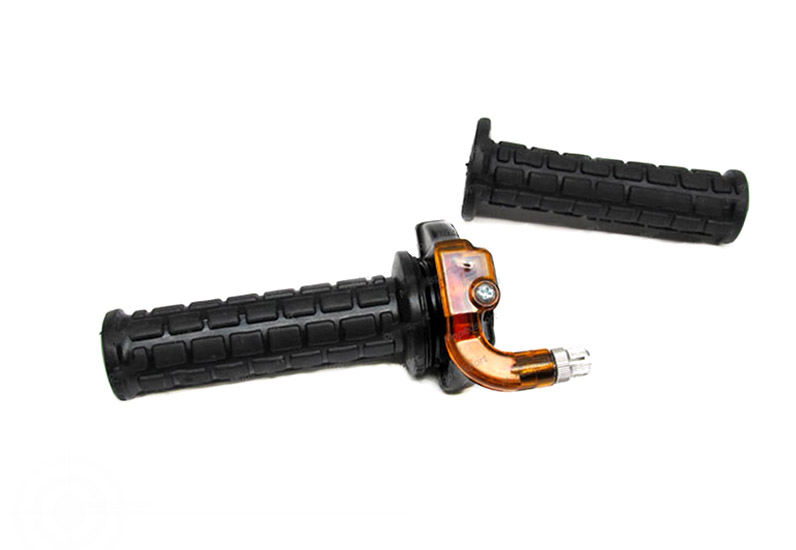 Universeel Lusito Scooter Puch Maxi Tomo Speedhandel/gashandel / Hendel Set M84 Zwart/oranje lusito