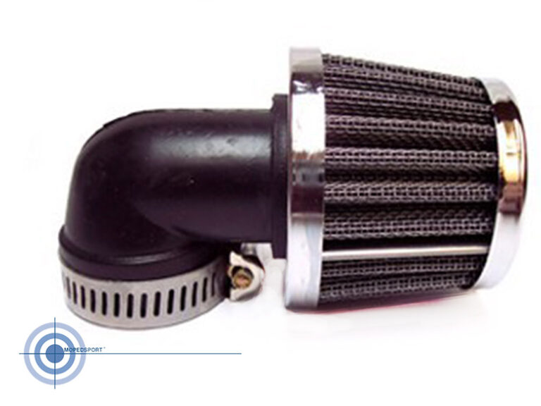 UNIVERSEEL SCOOTER BROMFIETS Powerfilter/luchtfilter 90 graden 28-30mm