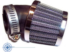 Universeel Puch Maxi Powerfilter/luchtfilter 45 Gr. 28mm Zwart/ Chroom