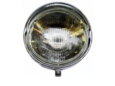 Bromfiets 517 Kreidler Koplamp Unit Ks50 Ks100 Huis 150mm Chroom Ring 517-16.900w 130mm Binnen -met E Nr Koplamp Inbouw Unit Inclusief Fitting Ba20 Glas 130mm Inbouwmaat 150mm 517-16-900w Koplampunit