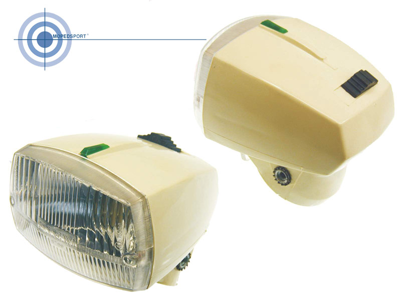 Vespa Ciao Speciale Koplamp - Original Siem- Creme/ivoor Kleur Plastic Siem Marked Ch 1 4301 01