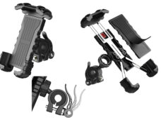 Universeel Telefoonhouder Uitschijfbaar Met Veiligheidsslot - Bevestiging Op Stuurbuis Diameter 15 - 30mm - Geschikt Voor Alle Smartphones Van 4.7 Tot 6.8 Inch En 15mm Dik - 360 Graden Rotatie - Voor Navigatie / Gps Snelheid - Apple / Samsung / Nokia / Motorola - Fiets / Bromfiets / Motor