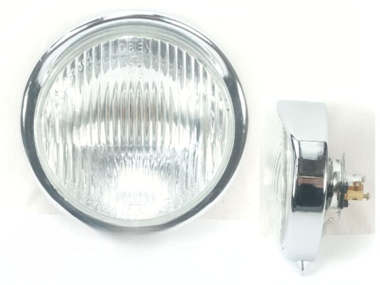 Puch Maxi Koplamprand + Koplamp + Glas Compleet Voor Ei-model Rond Buitenmaat 105mm Binnenmaat 98mm Voor Puch Maxi