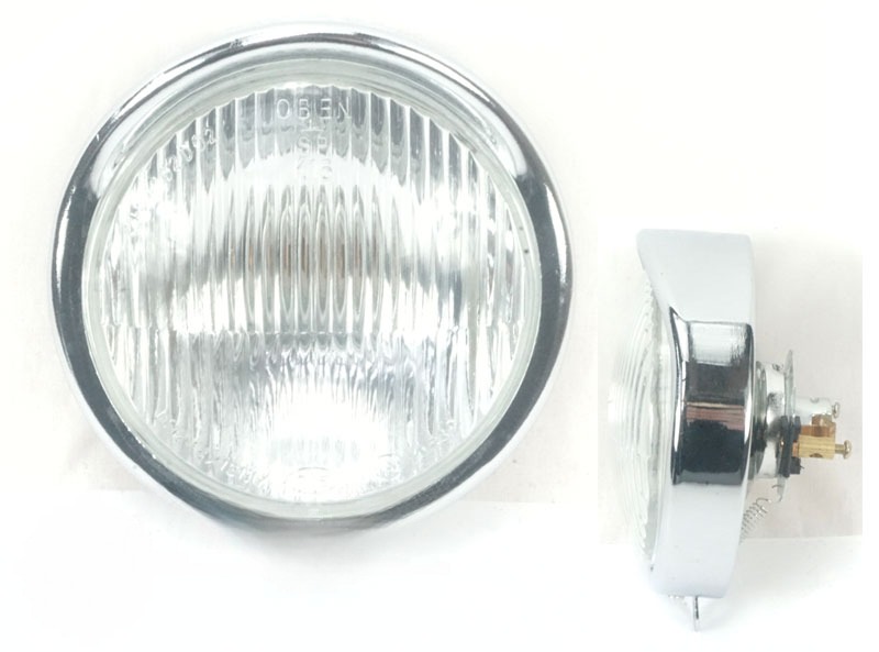 Puch Maxi Koplamprand + Koplamp + Glas Compleet Voor Ei-model Rond Buitenmaat 105mm Binnenmaat 98mm Voor Puch Maxi