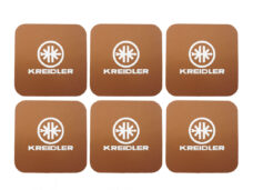 Kreidler Onderzetters Set 6 Stuks Nepleer Cognac - Kreidler Logo