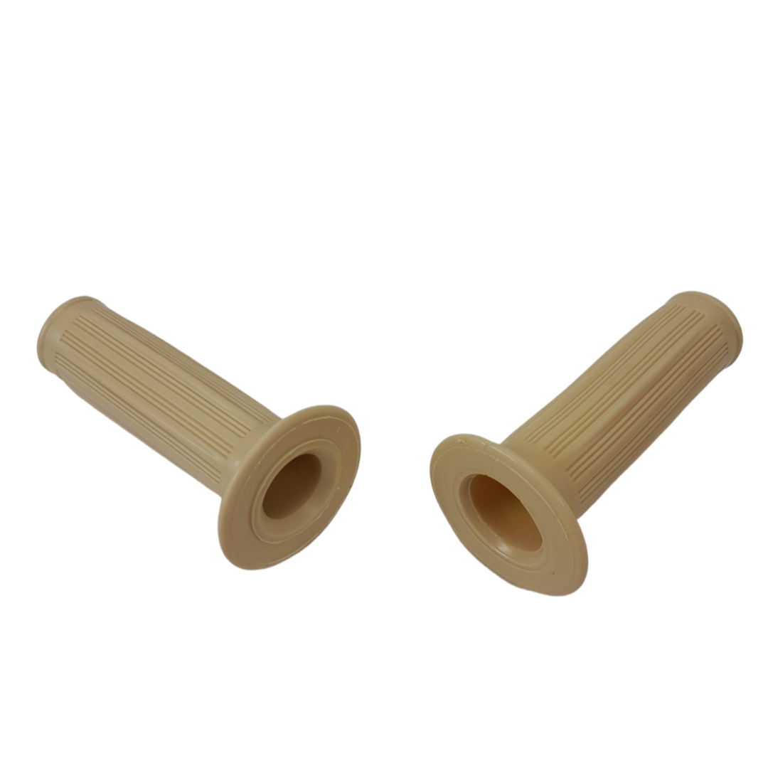 BROMFIETS BROMFIETS SACHS KREIDLER Handvat set rubber CREME 22/24 STUUR UNIVERSEEL *in prijs verlaagd* 05.12.45 510-17.912