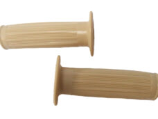 Universeel Bromfiets 517 Sachs Kreidler Handvat Rubber Set Creme 24mm/24mm Stuur