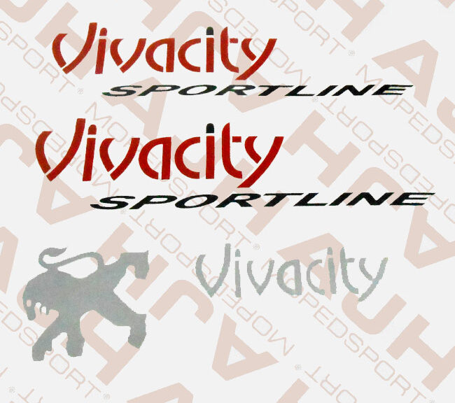 Stickerset Peugeot Vivacity Sportline vinyl kapdelen vervangset