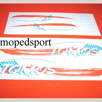 Tomos Sticker Set Standard Ovaal Oranje
