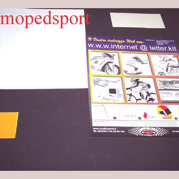 UNIVERSEEL Sticker / letterset @mail /Alfabet WIT reclame bestickering