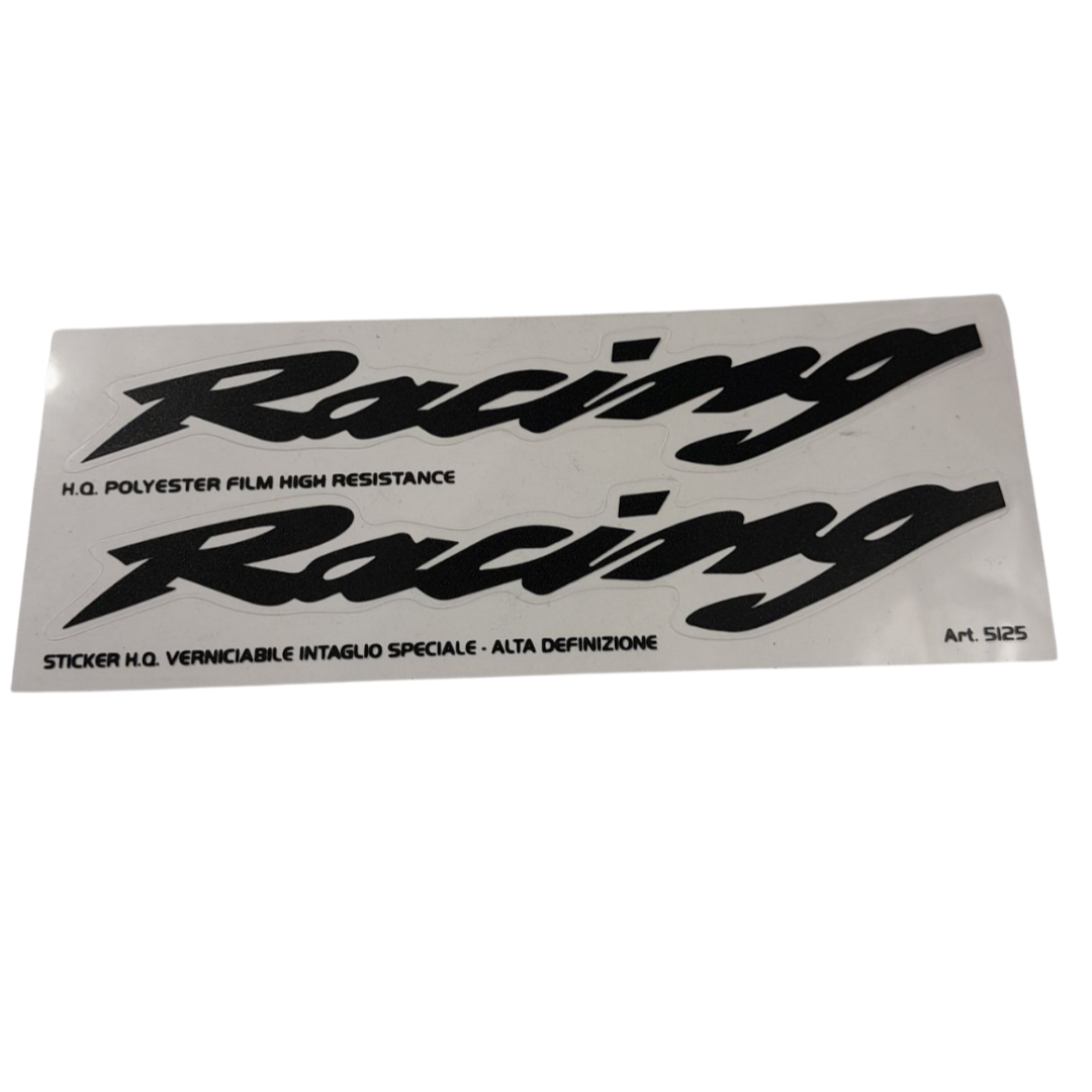 UNIVERSEEL Stickerset /Transferset Racing ZWART 16cm