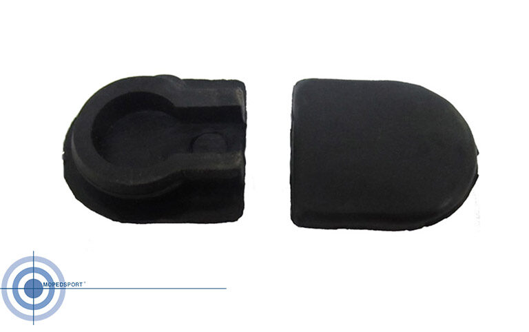 Bromfiets 284 Afsluitkap Afdekkap Links Km Rubber 284-01.100 Blokrubber Doorvoer