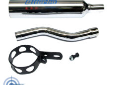 Biturbo verchroomde einddemper 60mm voor Honda MT MT50