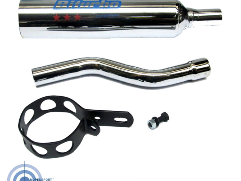 Biturbo verchroomde einddemper 60mm voor Honda MT MT50