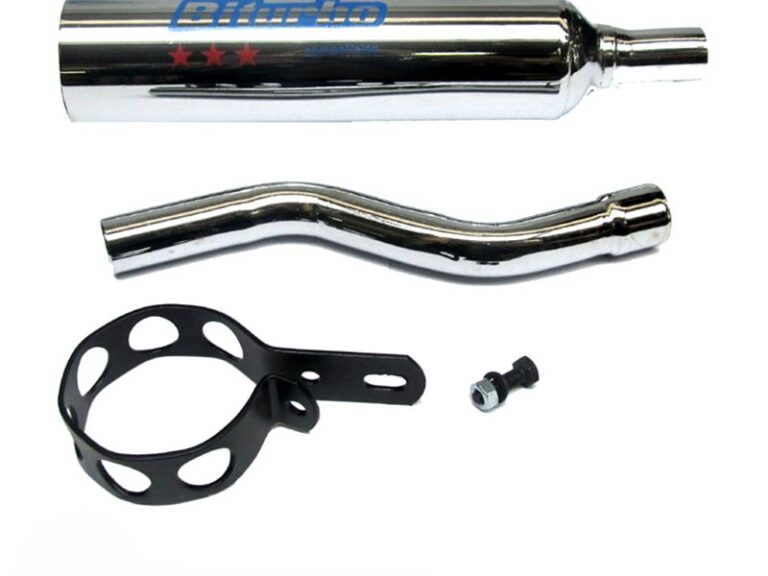 Biturbo verchroomde einddemper 60mm voor Honda MT MT50