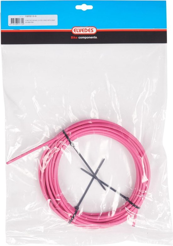 Elvedes buitenkabel rem 5mm teflon roze 10 meter op rol
