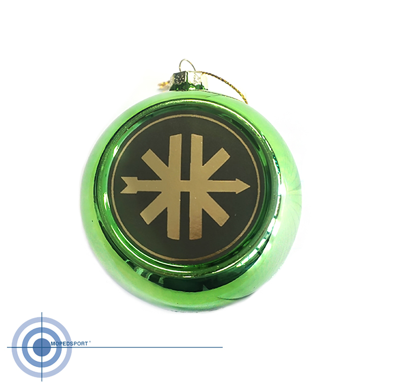 KREIDLER Kerstbal met logo GROEN per stuk