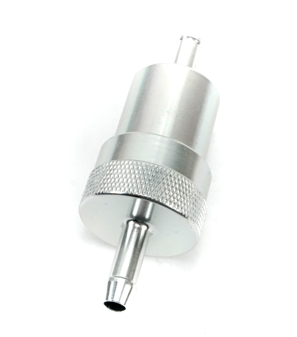 UNIVERSEEL KREIDLER PUCH TOMOS BROMFIET Benzinefilter 6mm met Aluminium Filter