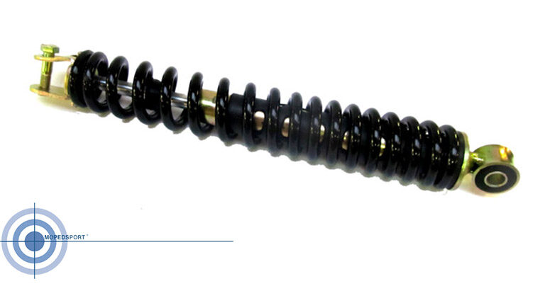 Zwarte achterschokbreker 315mm voor Peugeot V-Clic GY6 QMB139 scooter