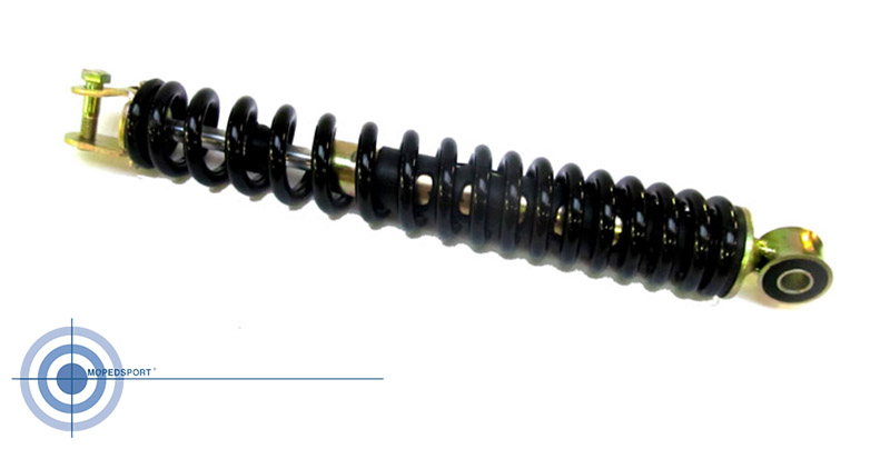 Zwarte achterschokbreker 315mm voor Peugeot V-Clic GY6 QMB139 scooter