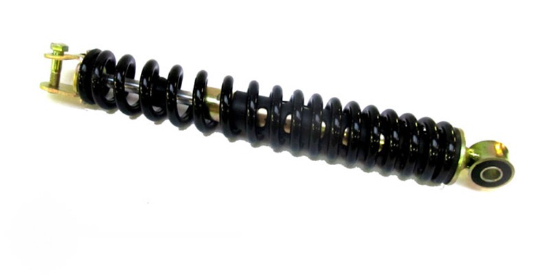 Zwarte achterschokbreker 315mm voor Peugeot V-Clic GY6 QMB139 scooter