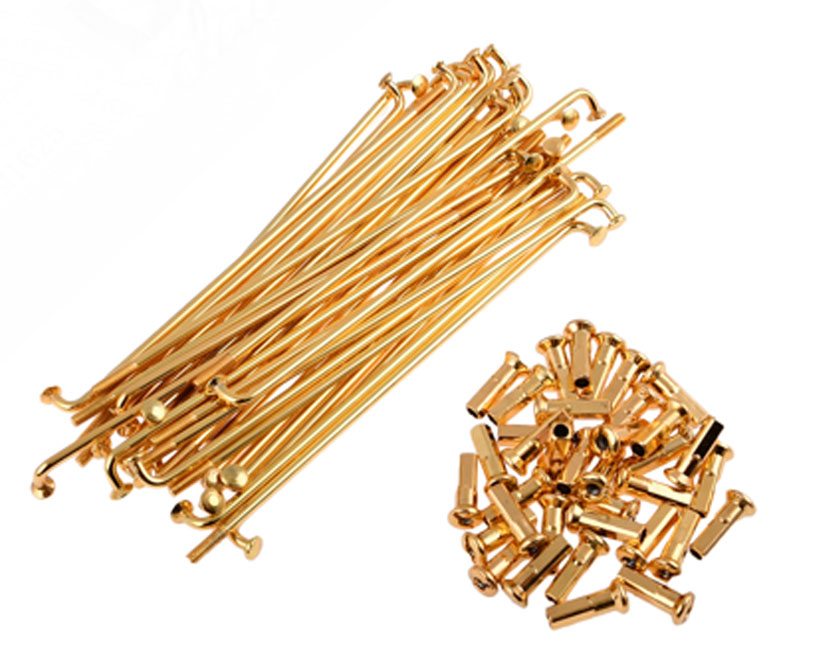 Universeel Spakenset 143.5mm - 90 Graden Kop - 16 Inch - Dikte 3.1mm - 36 Stuks Goud Spaak Simson