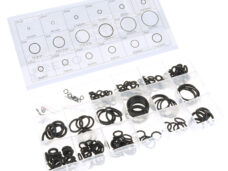 Universeel O-ring / Oring Set 18 Maten 225-delig Nbr Rubber 3x1 - 4x1 - 4.5x2 - 5x2 - 6x2 - 6x2.5 - 13x3 - 14x2.5 - 17x2.5 - 18x4 - 20x2 - 22x2 - 6x3 - 7x2 - 8x2 - 9x2 - 10x2 - 12x3