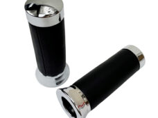 Universeel Handvatten Zwart Foam Met Chroom Dop. 24/24mm Interne Lengte Handvat 8cm