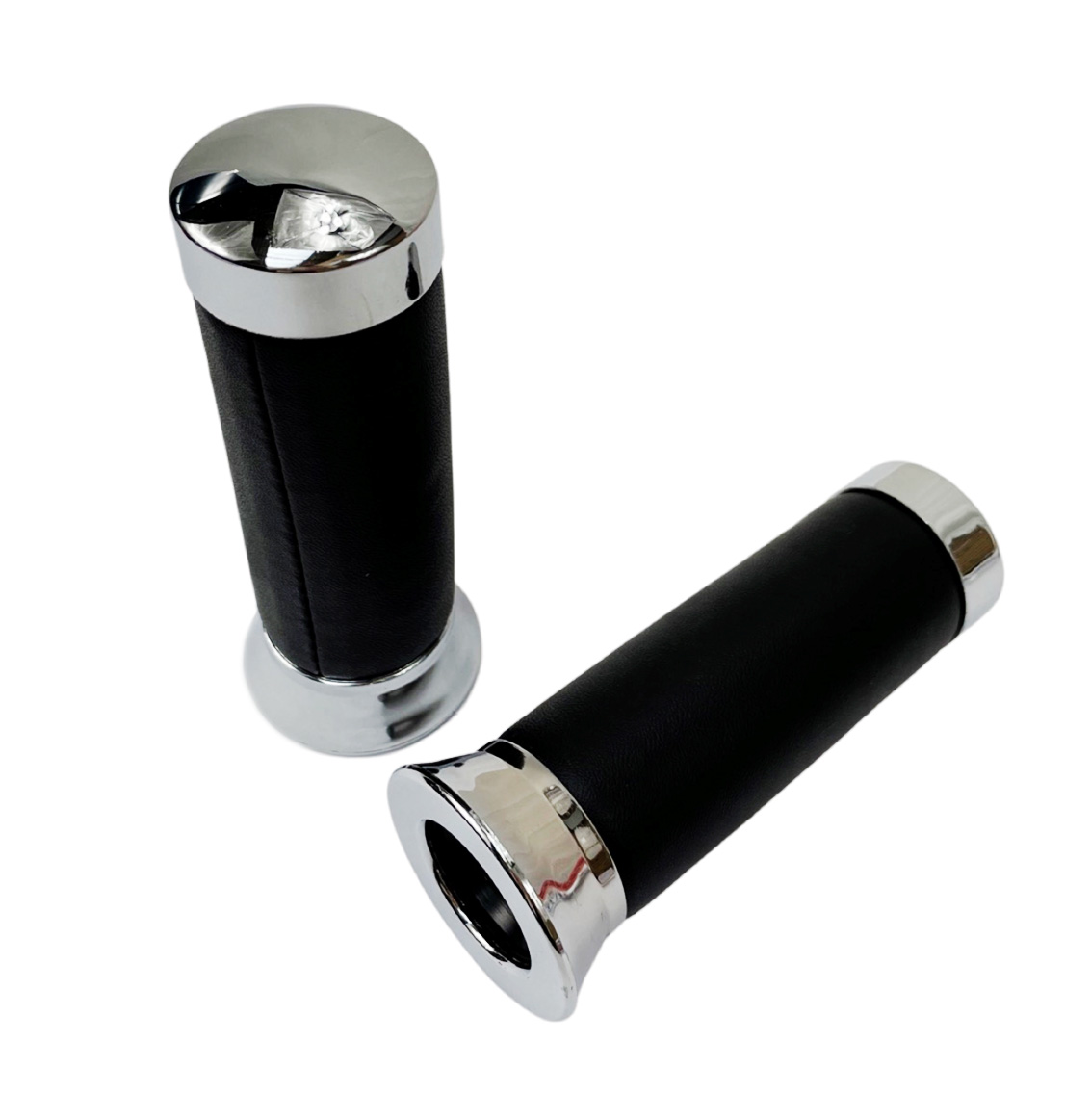 Universeel Handvatten Zwart Foam Met Chroom Dop. 24/24mm Interne Lengte Handvat 8cm