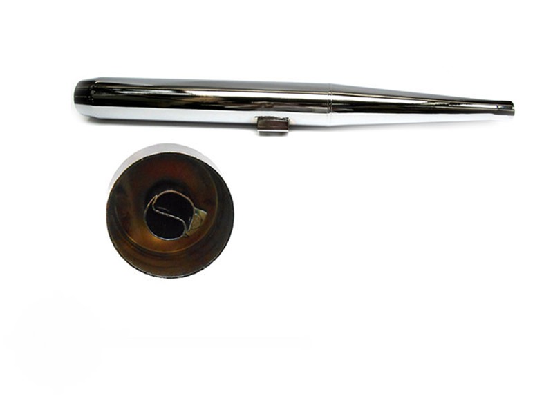 Kreidler Ks Uitlaat Comp Chroom Fluit Einddemper Zonder Naad- Kort-,diameter Uitlaat: 70mm - Spruitstukaansluiting: 32mm