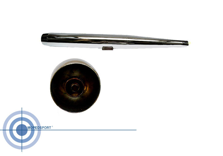 Kreidler Uitlaat Chroom 6.3 Megafoon - Kort Diameter Uitlaat: 70mm - Spruitstukaansluiting: 32mm