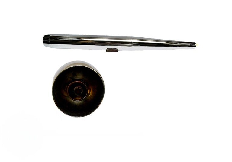 Kreidler Uitlaat Chroom 6.3 Megafoon - Kort Diameter Uitlaat: 70mm - Spruitstukaansluiting: 32mm