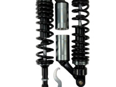 Universeel Schokbrekers / Schokbreker Per Set  Achter 360mm Zwart / Zilver M8 Pneumatisch Verstelbaar