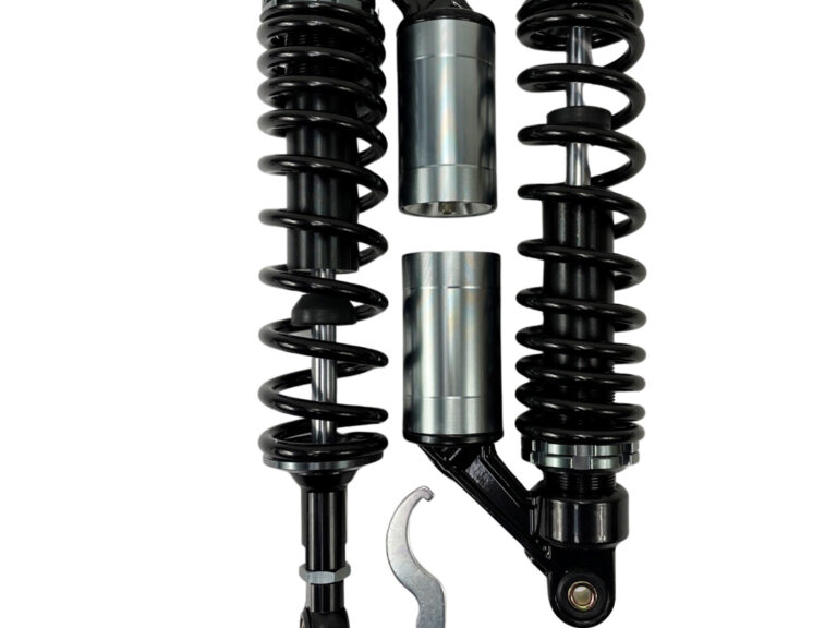 Universeel Schokbrekers / Schokbreker Per Set Achter 360mm Zwart / Zilver M8 Pneumatisch Verstelbaar