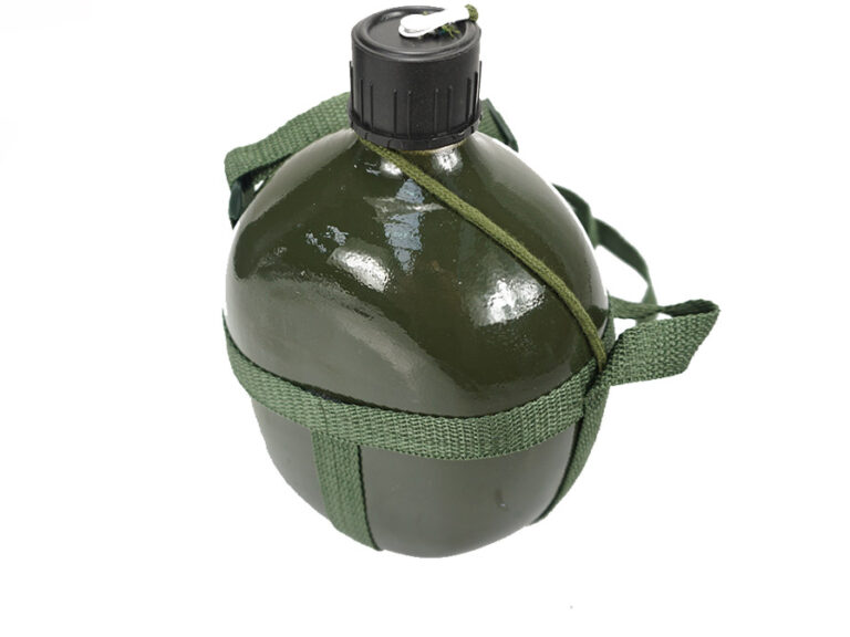 Aluminium veldfles 1.7 liter legergroen accessoire voor brommer en scooter