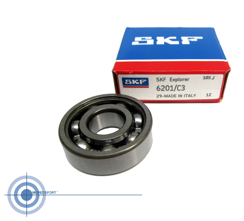 PIAGGIO/VESPA Kogellager 6201 C3 12x32x10 transmissie NRG/Zip/Typhoon/Sfera/Quartz SKF LAGER