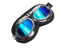 Universeel Helm Oldtimer Bril Voor Op Jethelm Zwart Spiegel Lens Helm Diverse