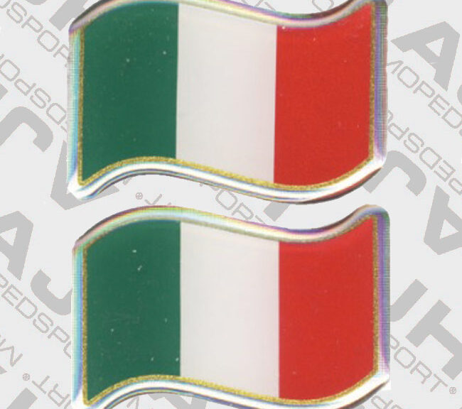 UNIVERSEEL BROMFIETS SCOOTER Italie vlag golvend links/rechts zelfklevend STICKER