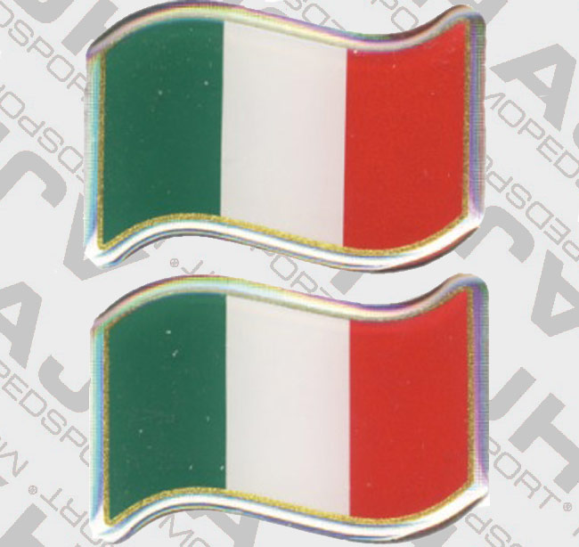 Universeel Bromfiets Scooter Italie Vlag Golvend Links/rechts Zelfklevend Sticker