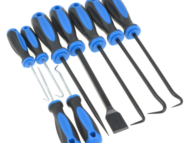 Universeel Trekkerset Voor Simringen / O-ringen / Pakkingen 9-delig Antislip Gereedschapslengte: 5 Stuks - 260mm, 4 Stuks - 165mm Afmetingen Schraper (breedte X Dikte): 23 X 1,5mm