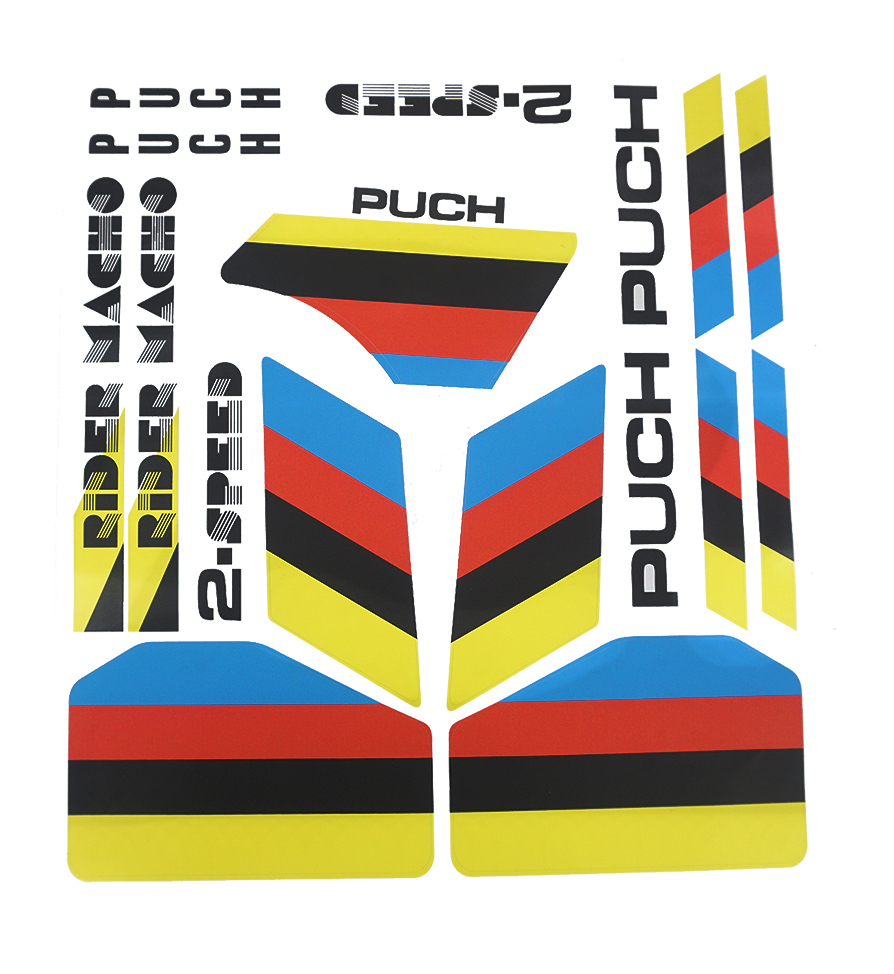 Puch Maxi Stickerset 2 Speed Wit 19-delig