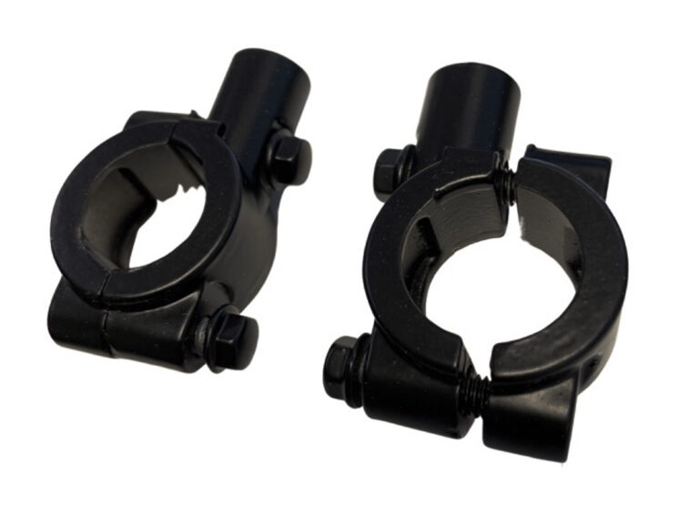 Universeel Spiegel Adapter Steun Klem 22mm Stuur - 10mm Zwart Set Spiegelsteun