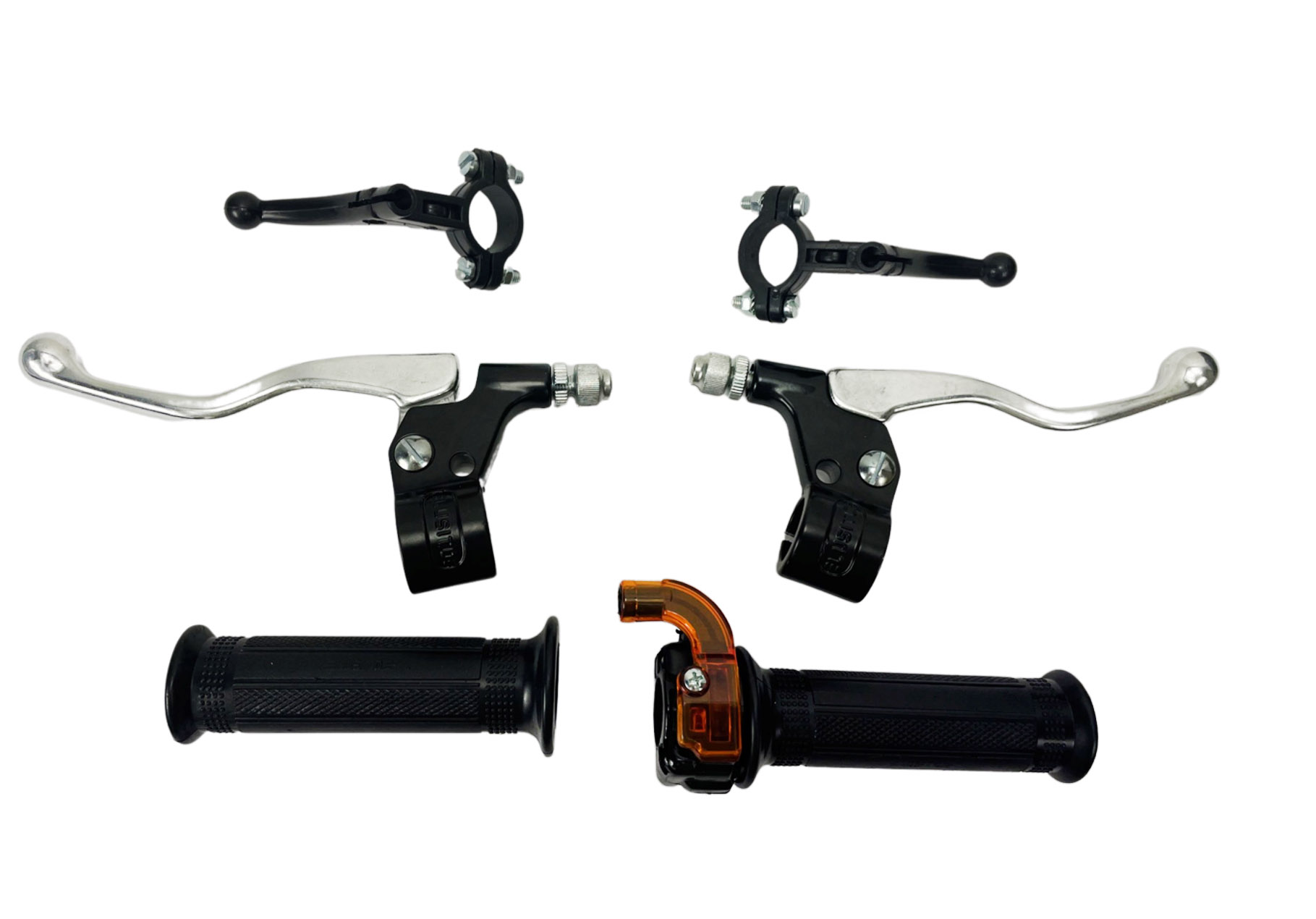 Universeel Puch Maxi Tomos Complete Hendel Set Zwart /chroom - Lusito Remhevels / Choke Hendels En Targa Snelgas Handvat Gashandel Compleet Handel Stuur