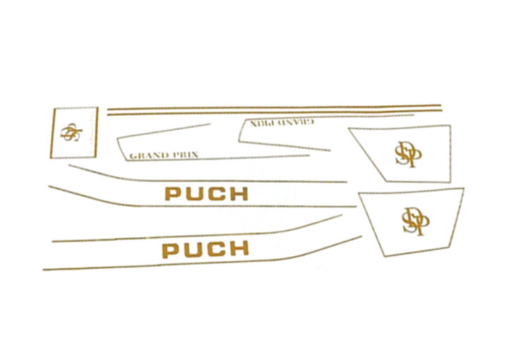 PUCH Stickerset Puch SDP Goud compleet Grand Prix